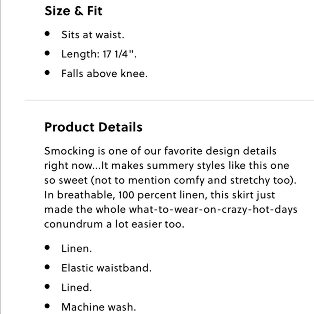 J. Crew Smocked Waist Linen Mini Skirt - Picture 6 of 6